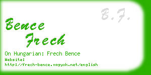 bence frech business card